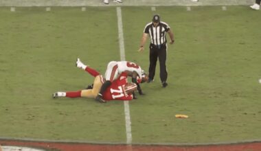 $82m All-Pro tackle embarrassingly floored by cornerback despite 120-pound weight advantage