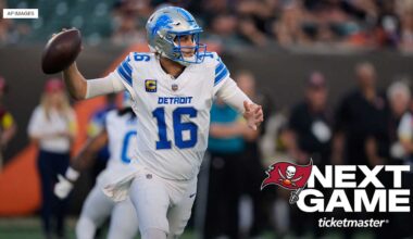 Next Up: Bucs Face Lions in Detroit on MNF