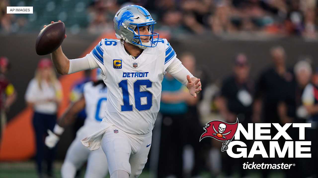 Next Up: Bucs Face Lions in Detroit on MNF