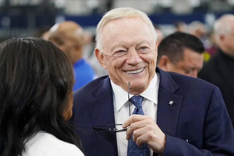 Dallas Cowboys owner Jerry Jones. Credit: Raymond Carlin III-Imagn Images.