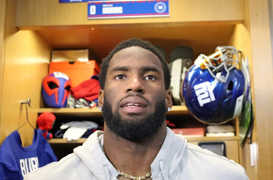 Brian Burns (0) when the New York Giants practiced Wednesday, October 22, 2025. Robert Sabo for NY Post