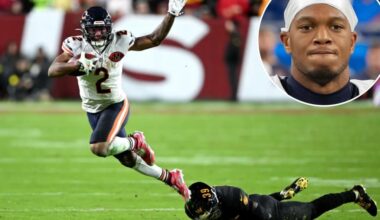 Bears' DJ Moore hospitalized after 'MNF' win over Commanders