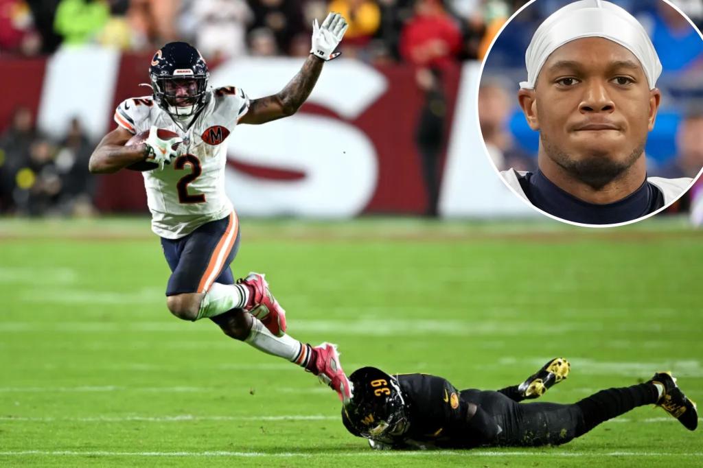 Bears' DJ Moore hospitalized after 'MNF' win over Commanders