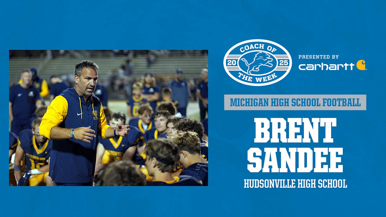 Brent Sandee of Hudsonville High School Named the Detroit Lions High School Football Coach of the Week