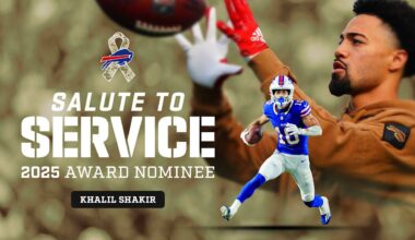 Buffalo Bills announce WR Khalil Shakir as their 2025 Salute to Service Award nominee