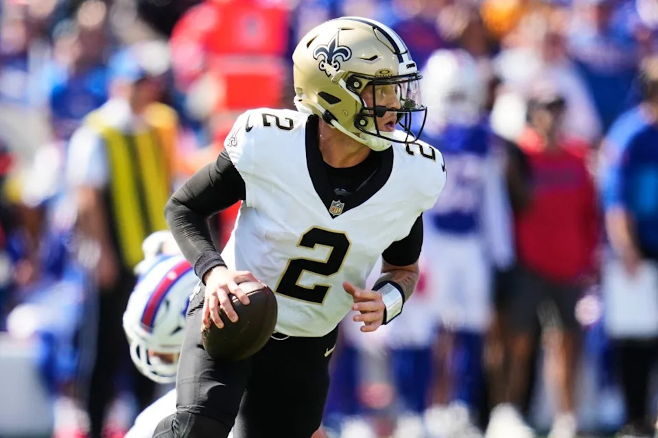 Spencer Rattler has yet to win a start for the Saints. AP