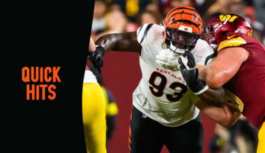 Bengals Pregame Quick Hits | McKinnley Jackson Gets Call; Newest Bengal Inactive But Not Unknown