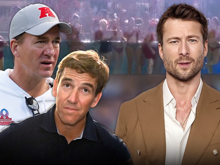 eli peyton manning glenn powell x getty composite