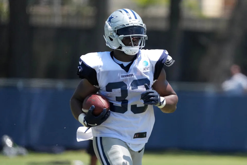 Dallas Cowboys running back Javonte Williams.Kirby Lee-Imagn Images