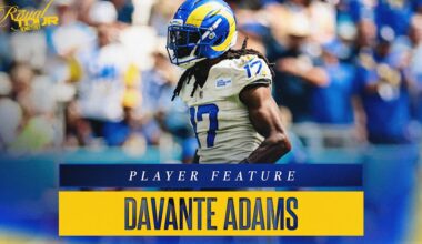 A concerted effort to get Rams wide receiver Davante Adams more involved yields big day in a Week 2 win where he surpassed a historic career milestone