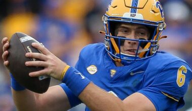 Pitt's Mason Heintschel throws for 423 yards and 3 TDs as the Panthers roll by N.C. State 53-34