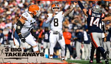 Browns’ offense struggles to sustain drives in 32-13 loss to Patriots