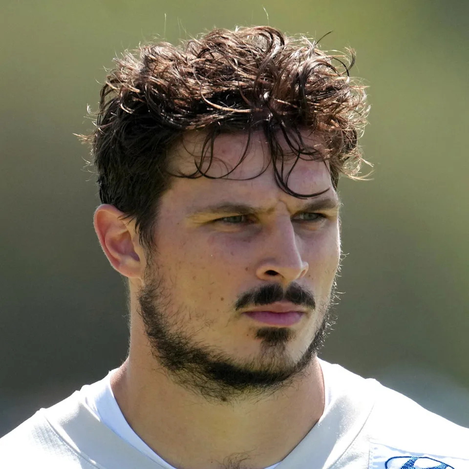 Jun 7, 2022; Thousand Oaks, California, USA; Los Angeles Rams linebacker Jake Hummel (59) during minicamp at Cal Lutheran University. Mandatory Credit: Kirby Lee-USA TODAY Sports