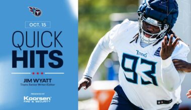 Quick Hits After Wednesday's Titans Practice   