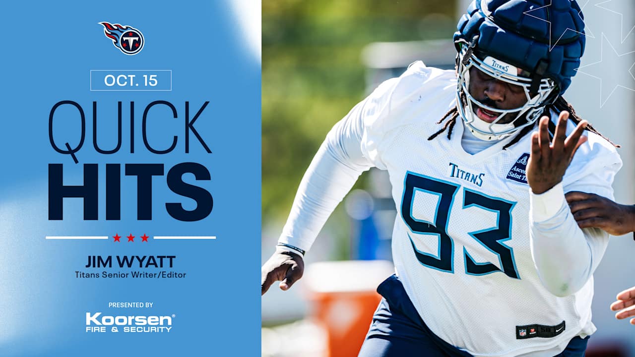 Quick Hits After Wednesday's Titans Practice   