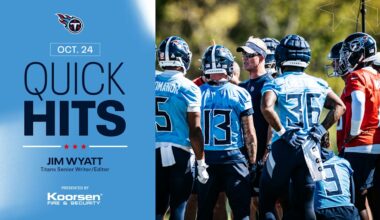 Quick Hits After Friday's Titans Practice 