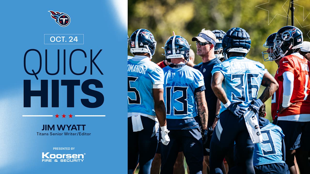 Quick Hits After Friday's Titans Practice 