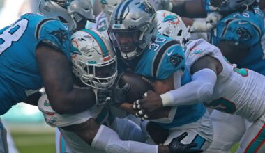 Panthers starting running back to miss game against Miami Dolphins