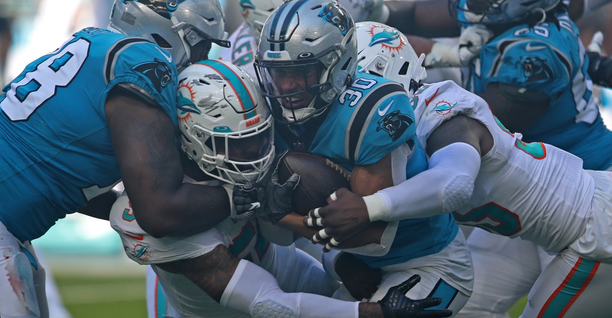 Panthers starting running back to miss game against Miami Dolphins