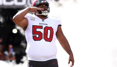 Bucs at Falcons Inactives for the 2025 season opener