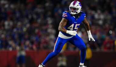Buffalo Bills downgrade LB ahead of Week 9 vs. Kansas City Chiefs