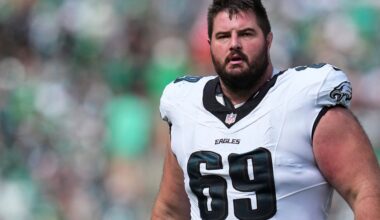 Eagles OG Landon Dickerson injured (again) in Week 5