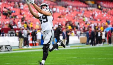 Brock Bowers knee injury: TE’s status in doubt for Raiders-Colts