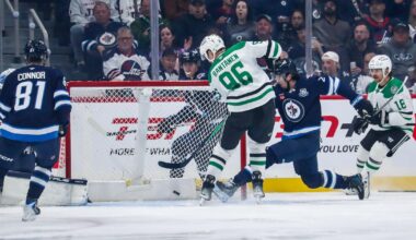 Stars overcome Connor's hat trick to hold off the Jets 5-4 in Gulutzan's return
