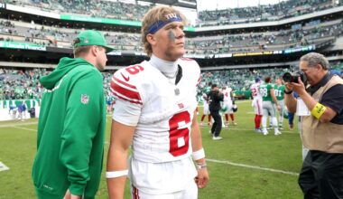 ‘Devastated’ Jaxson Dart hopes loss to Eagles motivates Giants