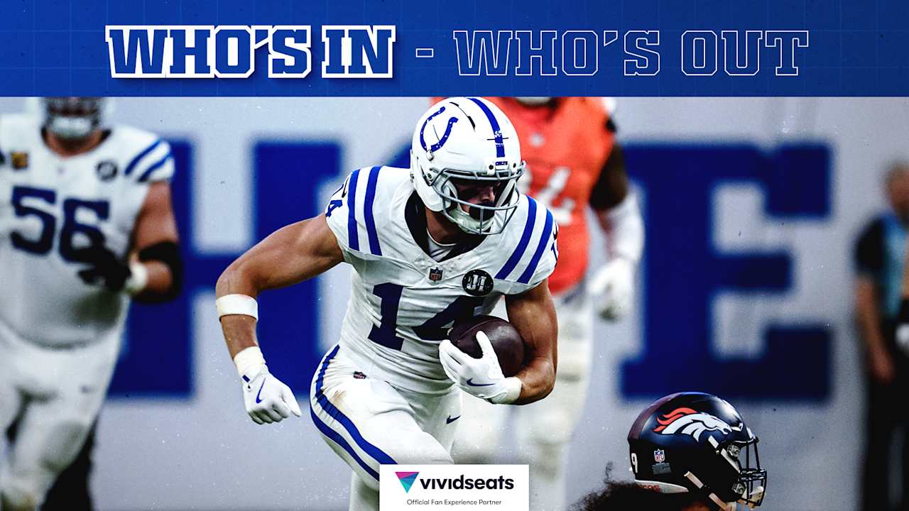 Colts rule out RB Tyler Goodson, WR Alec Pierce, CB Kenny Moore II, S Daniel Scott for Week 5 game vs. Las Vegas Raiders