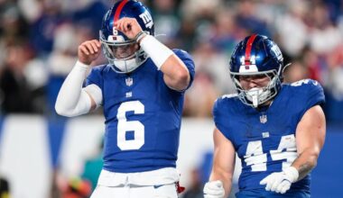 Here's everything Jaxson Dart and Cam Skattebo accomplished in Giants' statement victory over Eagles