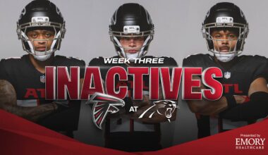Falcons Week 3 inactives