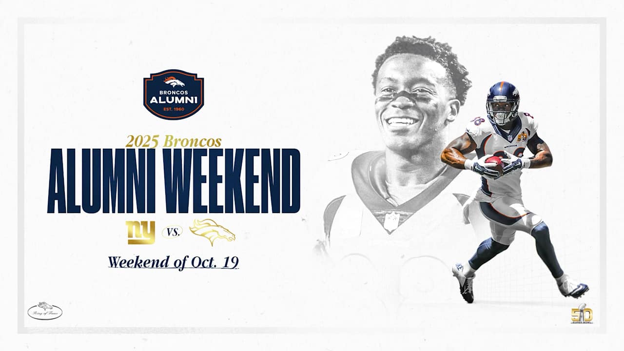 Broncos to honor Ring of Famer Demaryius Thomas, Super Bowl 50 anniversary during Alumni Weekend festivities vs. Giants