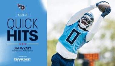 Quick Hits After Friday's Titans Practice 