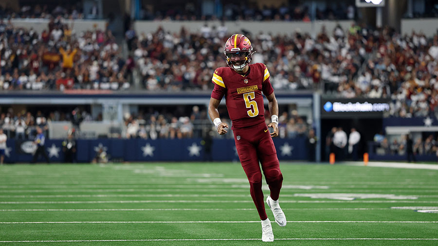 Jayden Daniels QB Washington Commanders hamstring next Seattle Seahawks opponent...