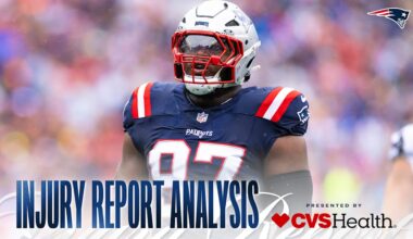 DT Milton Williams Among Four Patriots Listed as Questionable for Sunday Night's Showdown vs. the Bills 