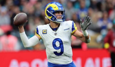 Rams' Matthew Stafford throws five TD passes in London rout of Jags: 'Do I get a sword or something?'