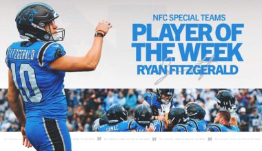 Rookie kicker Ryan Fitzgerald named NFC special teams player of the week