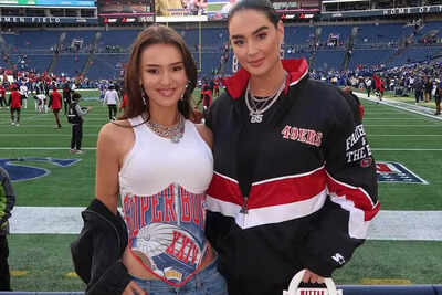 Claire Kittle and Kristin Juszczyk turn the Niners sidelines into a fashion-forward fan zone with their new joint page ‘Wife’d Up Mic’d Up’