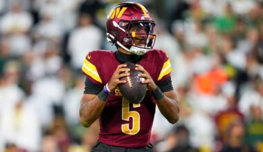 Commanders QB Jayden Daniels (knee) off injury report, set to start vs. Chargers