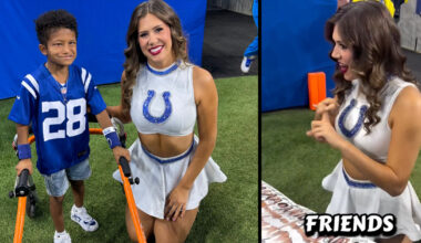 Colts Cheerleader Takes Time to Communicate with Deaf Fan Through ASL