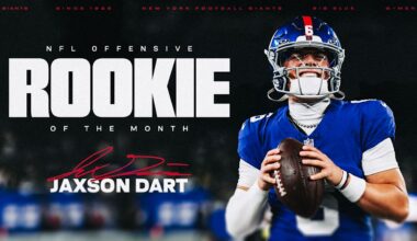 Jaxson Dart named NFL Offensive Rookie of the Month