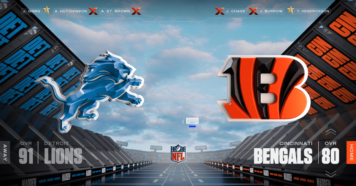 VIDEO: Detroit Lions vs. Cincinnati Bengals preview, Madden 26 sim