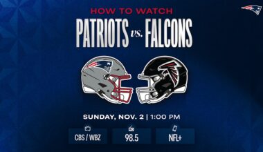 How to Watch/Listen: Patriots vs. Falcons