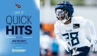 Quick Hits After Friday's Titans Practice 