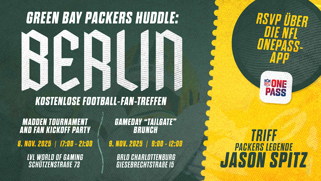 Green Bay Packers invite fans to RSVP for “Huddle” fan events in Berlin