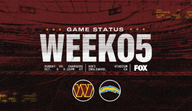 Game status | Jayden Daniels listed as active vs. Chargers