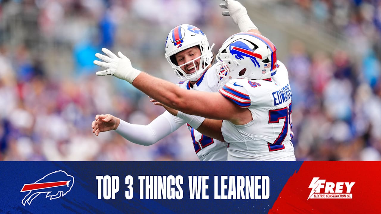 Top 3 things we learned from Bills vs. Panthers 
