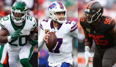 Bills' Josh Allen continues QB scoring trend; Myles Garrett delivers five-sack performance in Browns' loss