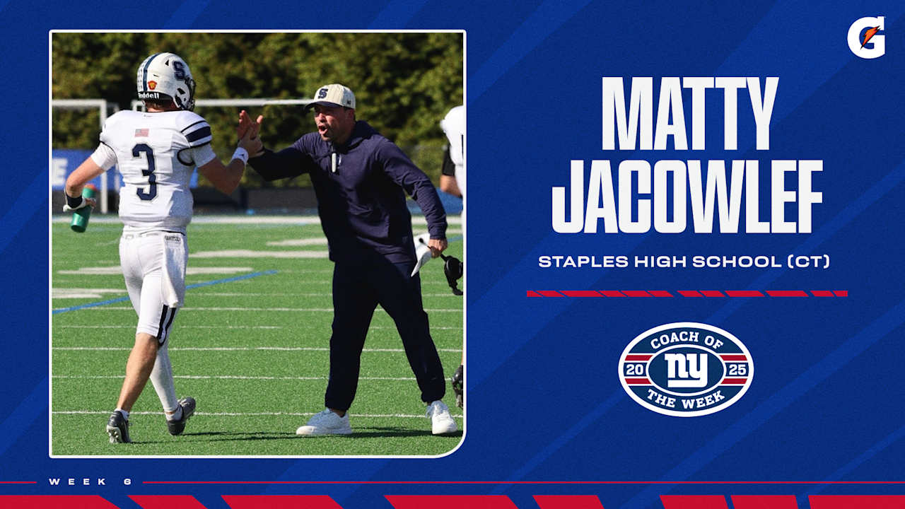 Giants name Staples' Matty Jacowleff Coach of the Week